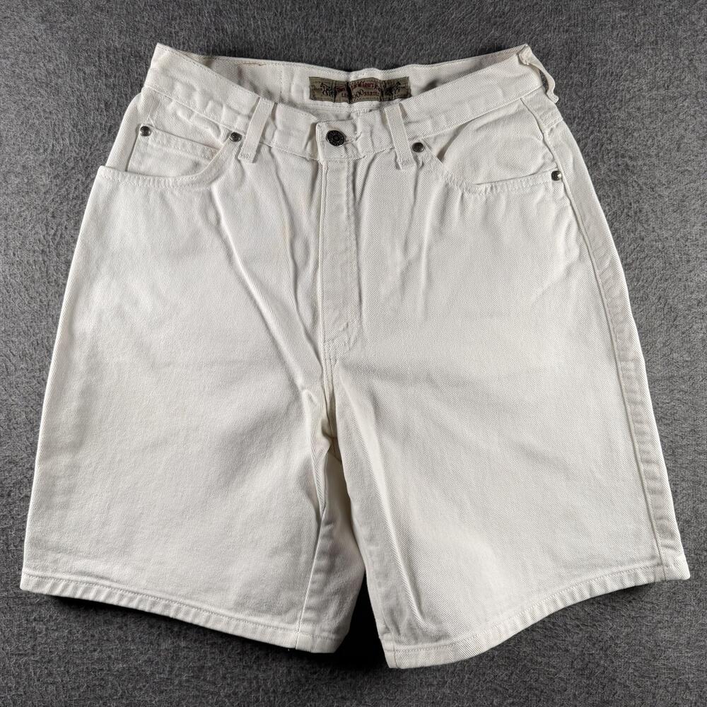 Vintage Levi's 900 Series Shorts Womens 28 White Denim High Waist USA 90s Mom
